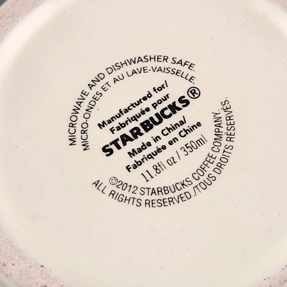 Starbucks TAZO Logo Coffee‎ Tea Mug 11.8 oz 2012